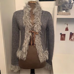 Rare Vintage Free People gray cardigan